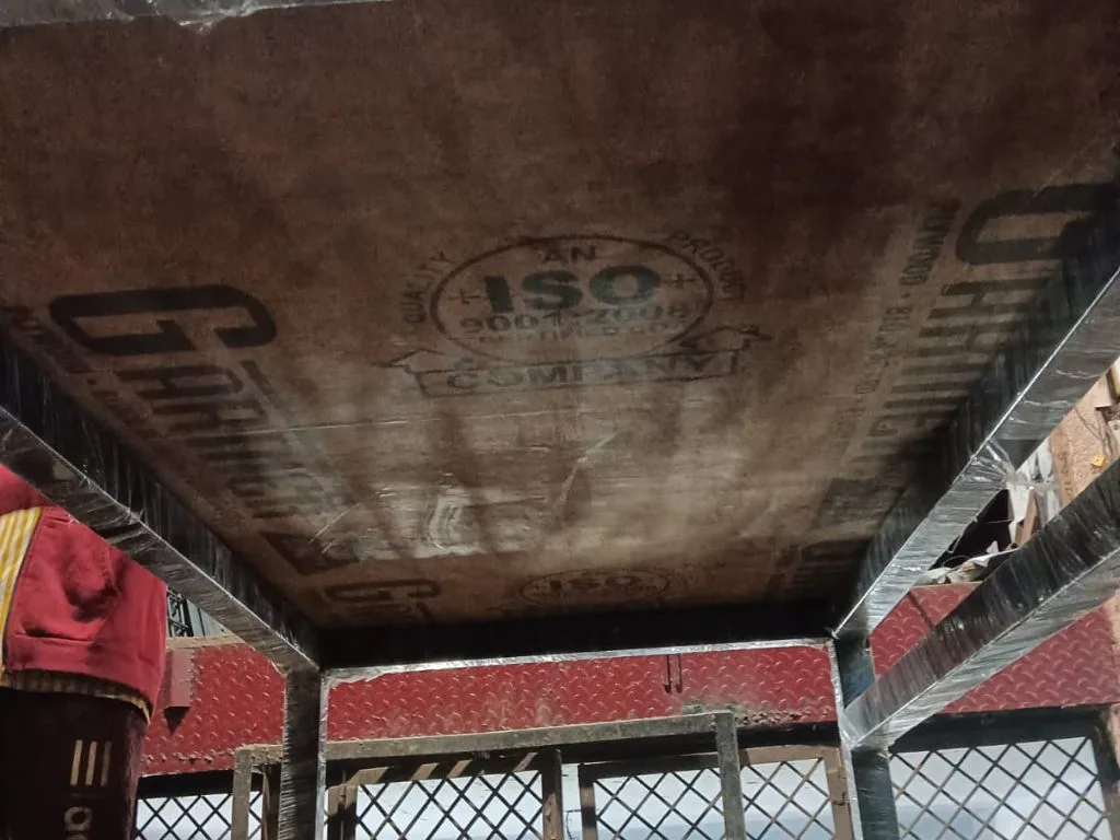 Height Adjustable Stainless Steel Work Table with Wooden Top - Front View